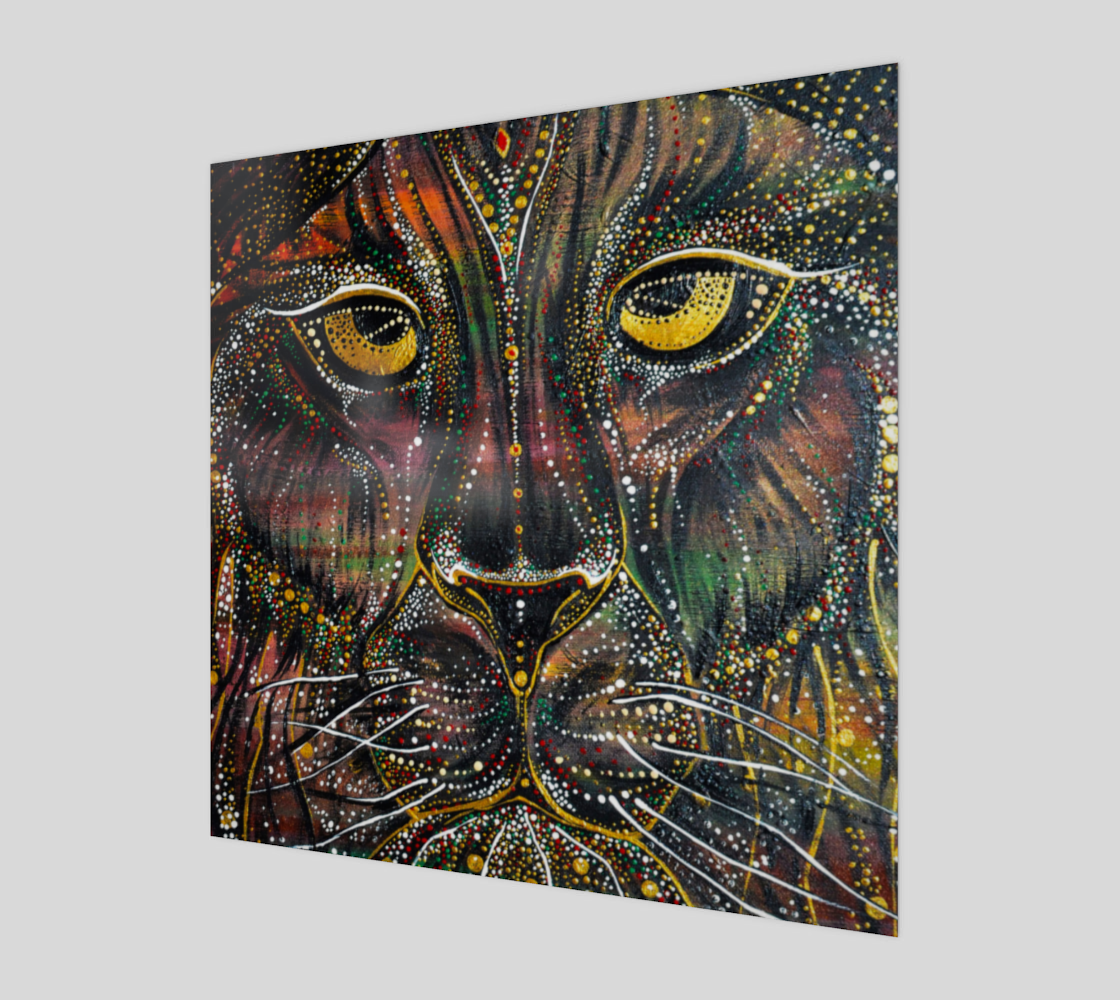 POSTER, WALL ART, WALL DECOR, DEECOR, ARTWORK, ART PRINT, HOME, KING, LION, WARRIOR, TRIBAL, ABSTRACT PORTRAIT, ANIMAL ART, BOHO