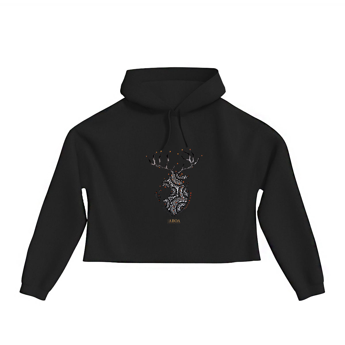 lifestyle apparel, casual clothing, unisex, buck, deer, reindeer, mandala, stippled ink, ink art, pointillism, dot work, animal art, lifestyle apparel, casual clothing, logo tee, cropped hoody, hoody, hoody season, winter wear, winter looks, winter fashion, streetwear, women's fashion, women's looks