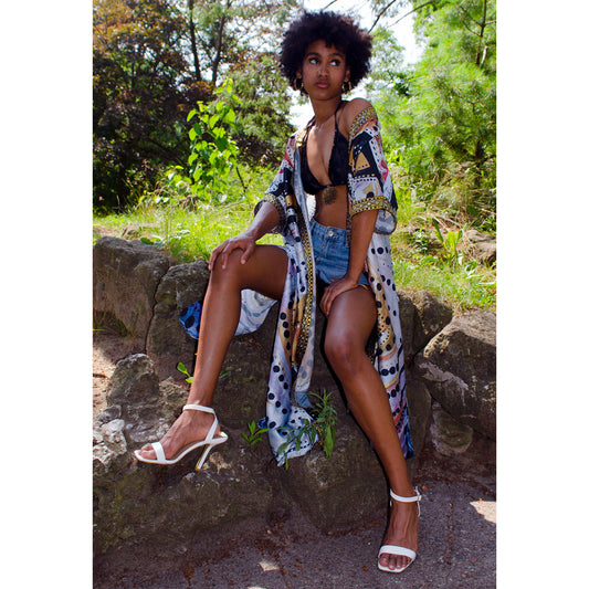 robe, cover up, swimwear, beachwear, resort wear, pattern design, textile design, handmade, couture, boho look, boho style, wanderlust, fashion photography, jaguar, lion