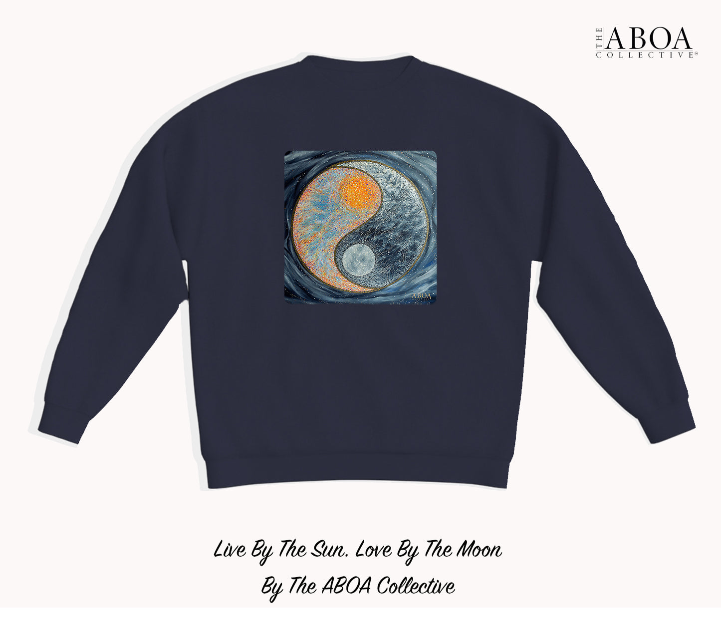 yin yang, sun and moon, artsy, artwork, crewneck, fleece, unisex, resort wear, fashion art, fashion design, activewear, lifestyle apparel, athletic wear