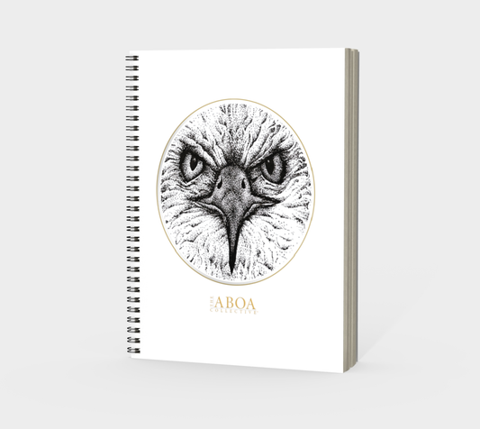 NOTEBOOK, NOTE PAD, JOURNAL, JOURNALING, MIND BODY, HOLISTIC HEALTH, WRITERS, POETRY, BOOK, BOOK LOVERS, SKETCHBOOK, EAGLE, BIRDS, INK, STIPPLE, DOT WORK, ANIMAL ART