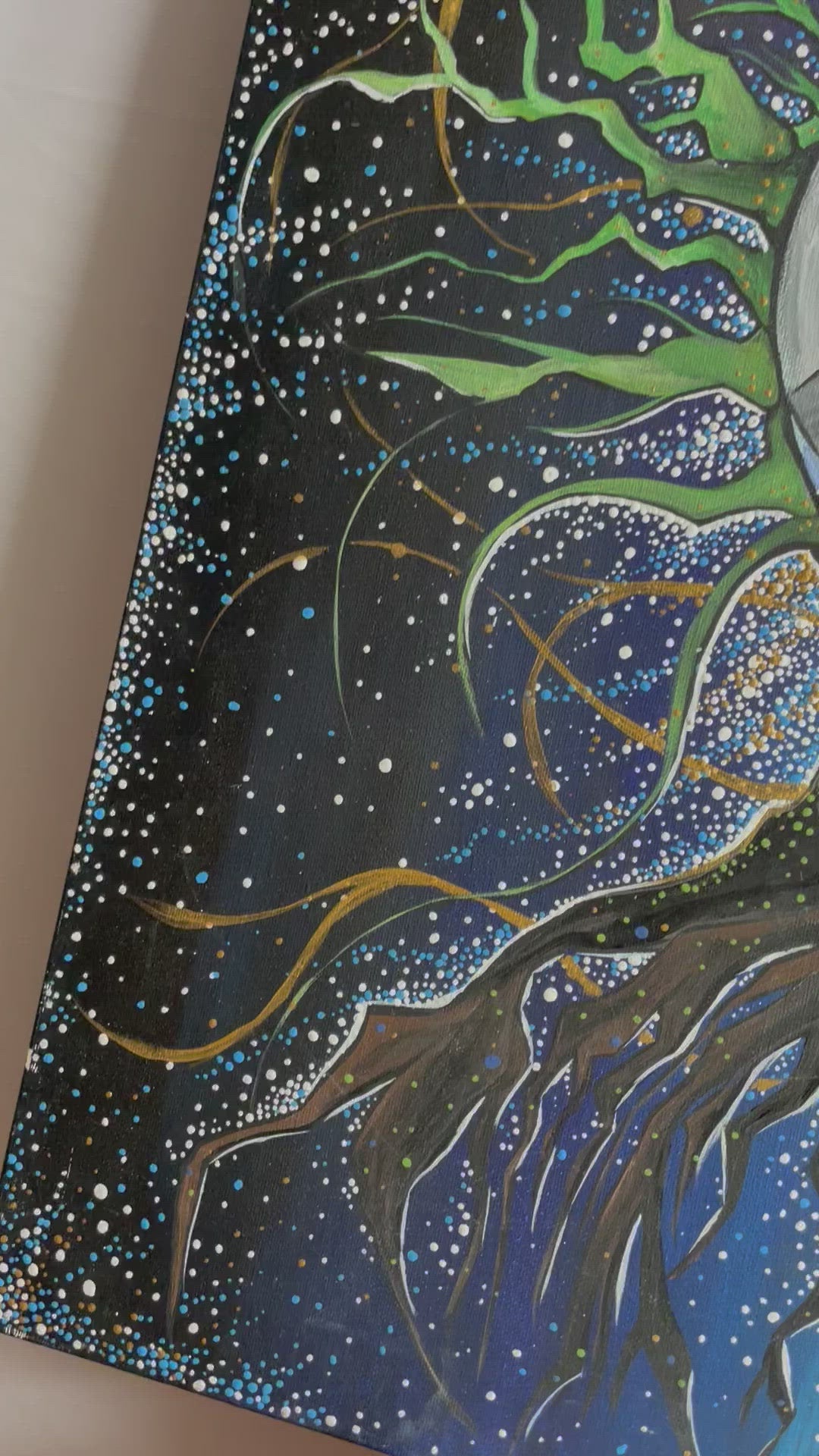 twin flame, twin flame soul, soulmate, spiritual, canvas, wall art, pointillism, painting, contemporary art, Toronto artist, art gallery