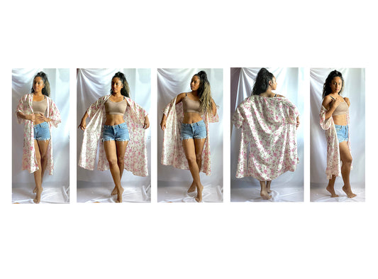 Floral Full Body Robe, One Size, robe, robe style, kimono style, summer, summer look, spring summer, chic, boho, boho chic