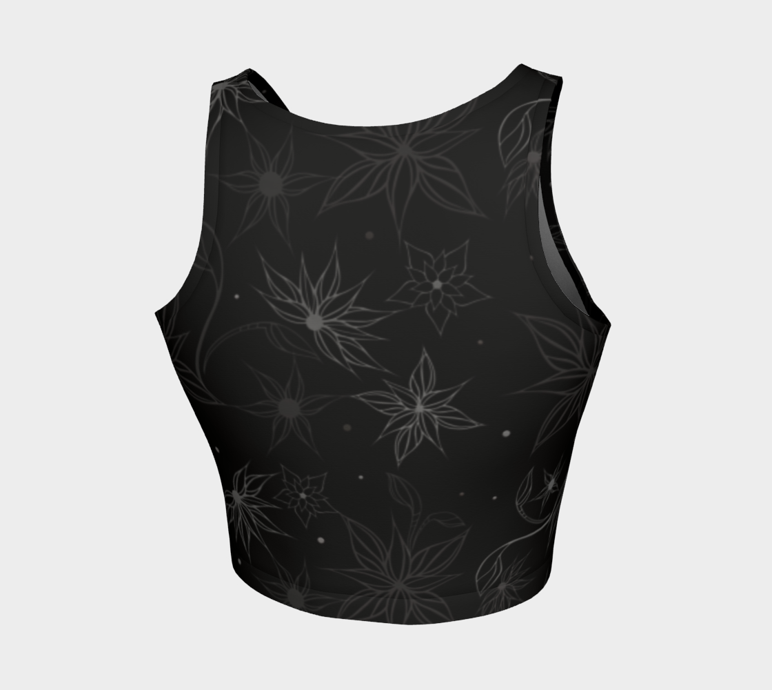 BLACK WILD VINE CROP TANK