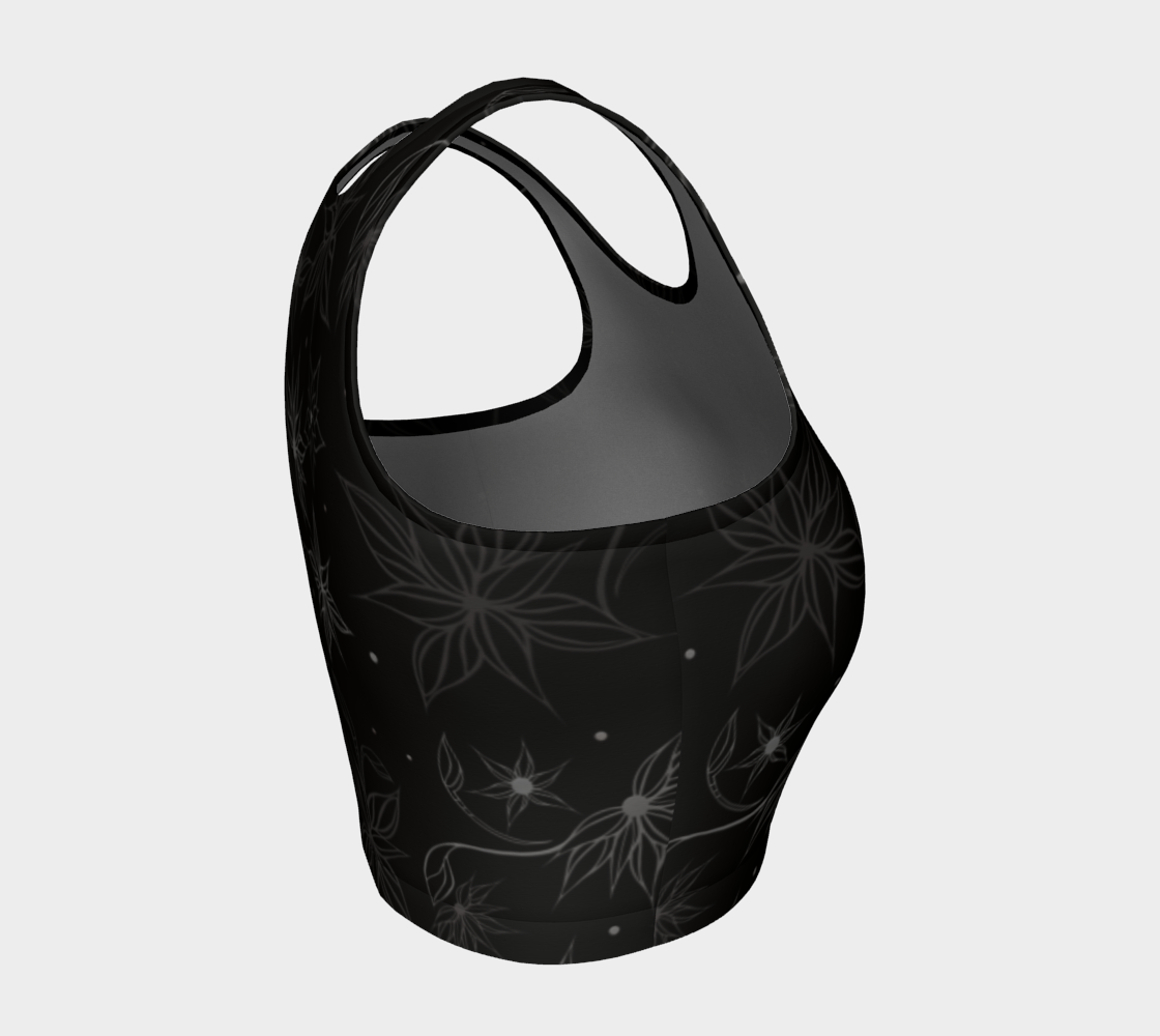 BLACK WILD VINE CROP TANK