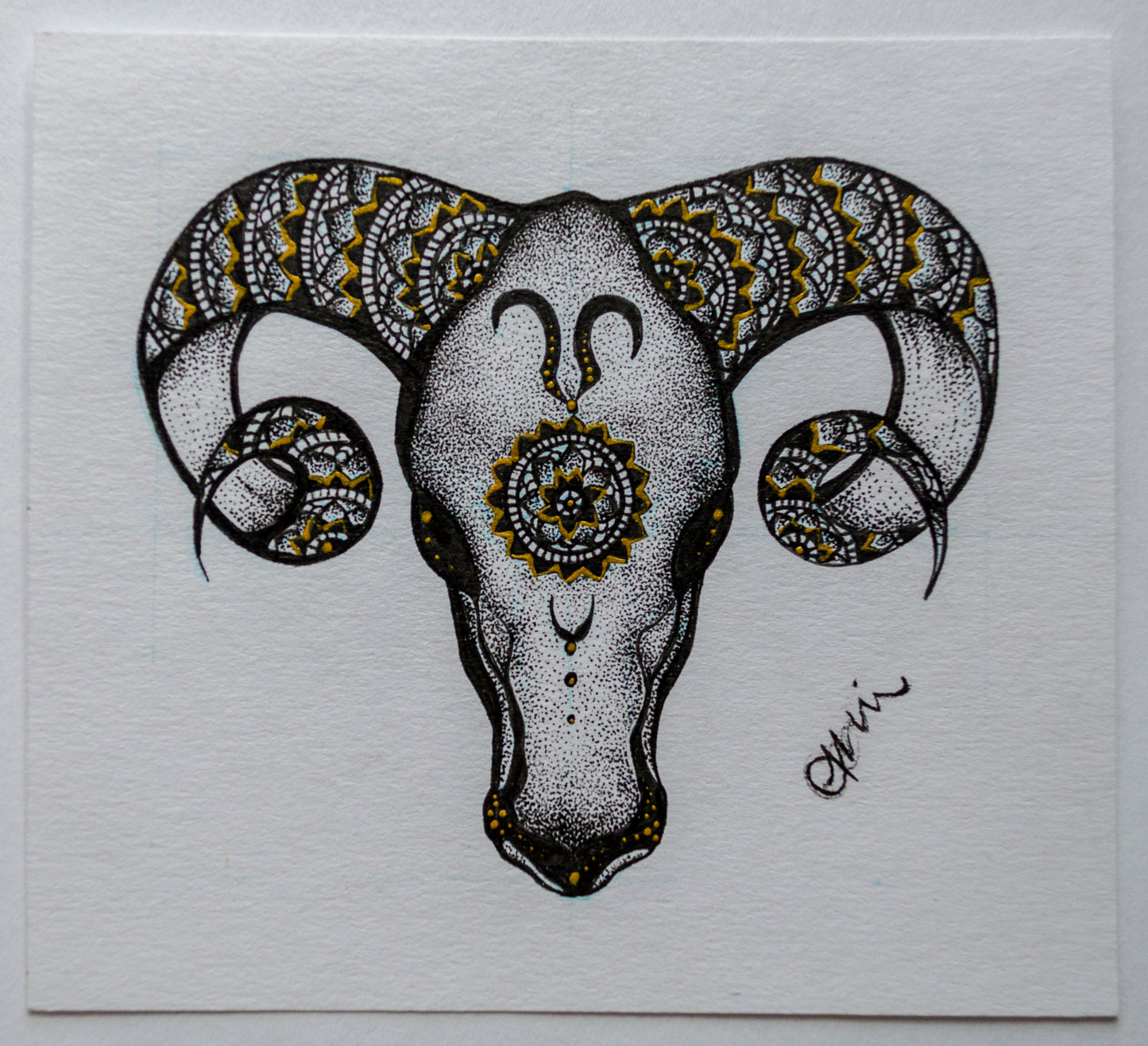 Aries, Aries season, ram, animal art, mandala art, stipple art, pointillism, black and white, ink illustration, wall art, wall decor, art gallery, art collector