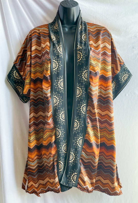 satin, robe, robe style, summer fashion, summer look, sunset, handmade, boho, cover up