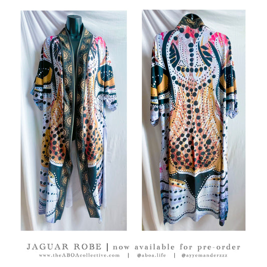robe, vest, cover up, summer wear, beachwear, casual wear, evening wear, hand made, fashion art, bespoke fashion, jaguar, animal art