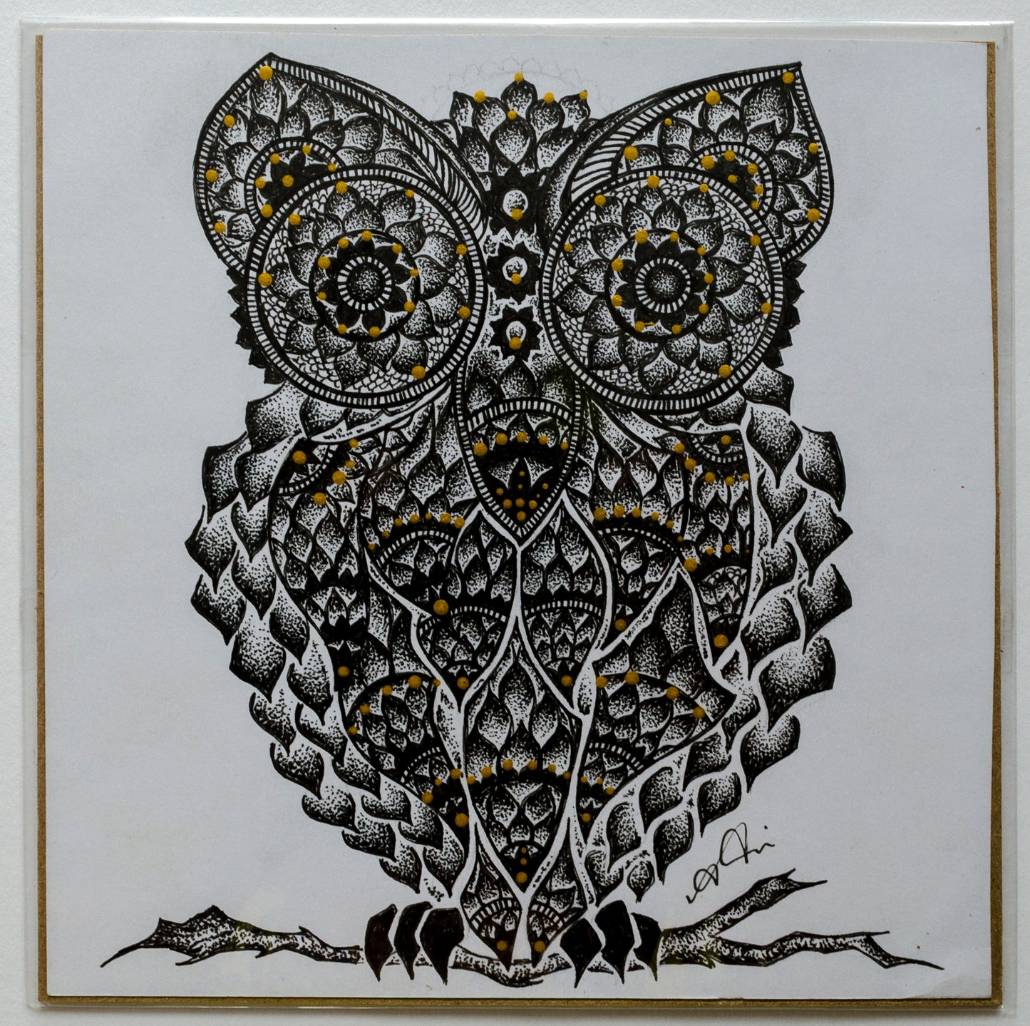 Animal art, mandala art, sacred geometry, black and white, stipple, pointillism, dot work, ink art, contemporary art, wall art, decor, art gallery