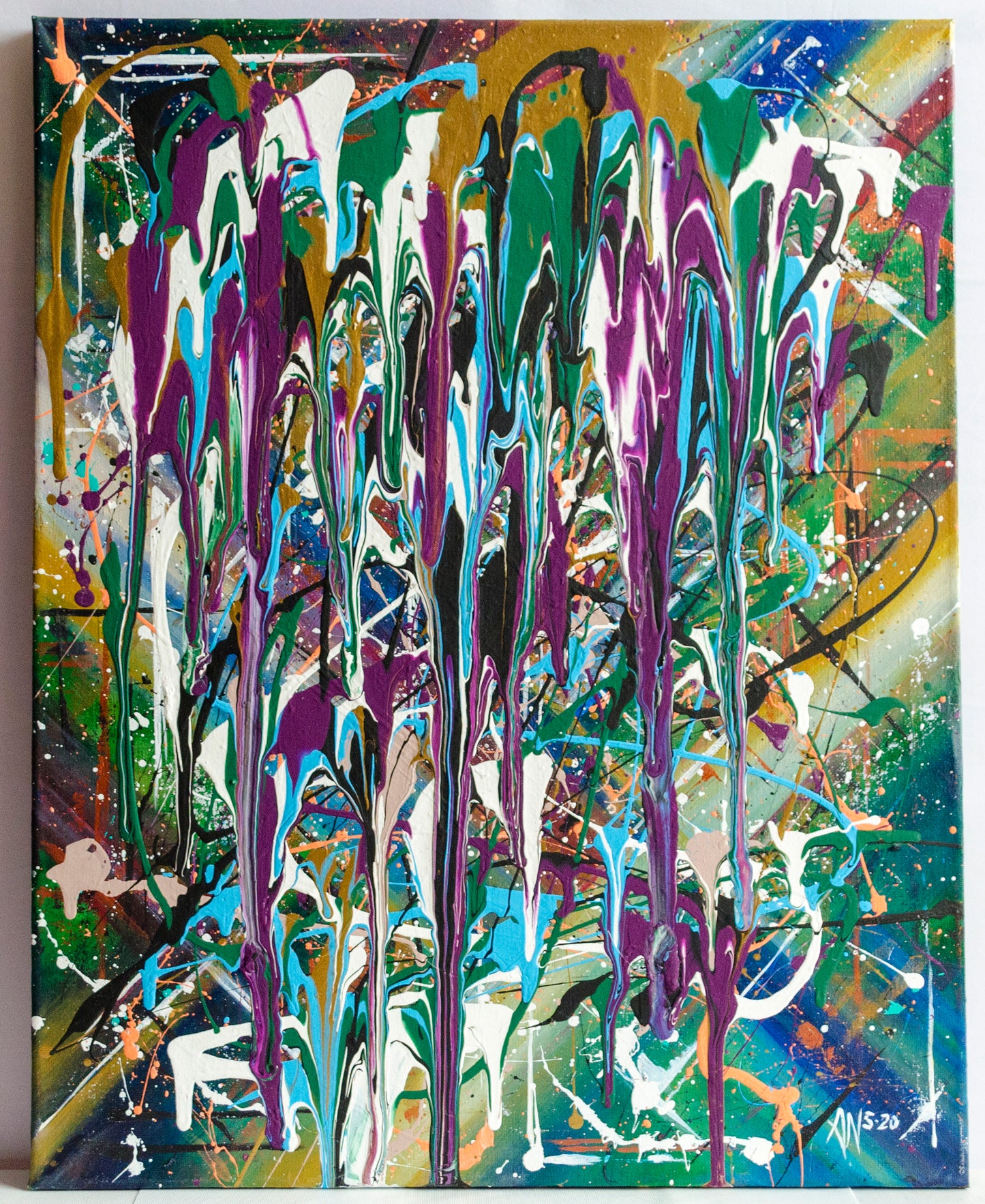 Abstract art, abstract expressionism, drip, painting, contemporary art, fine art, canvas, wall art, wall decor, art collector, colours