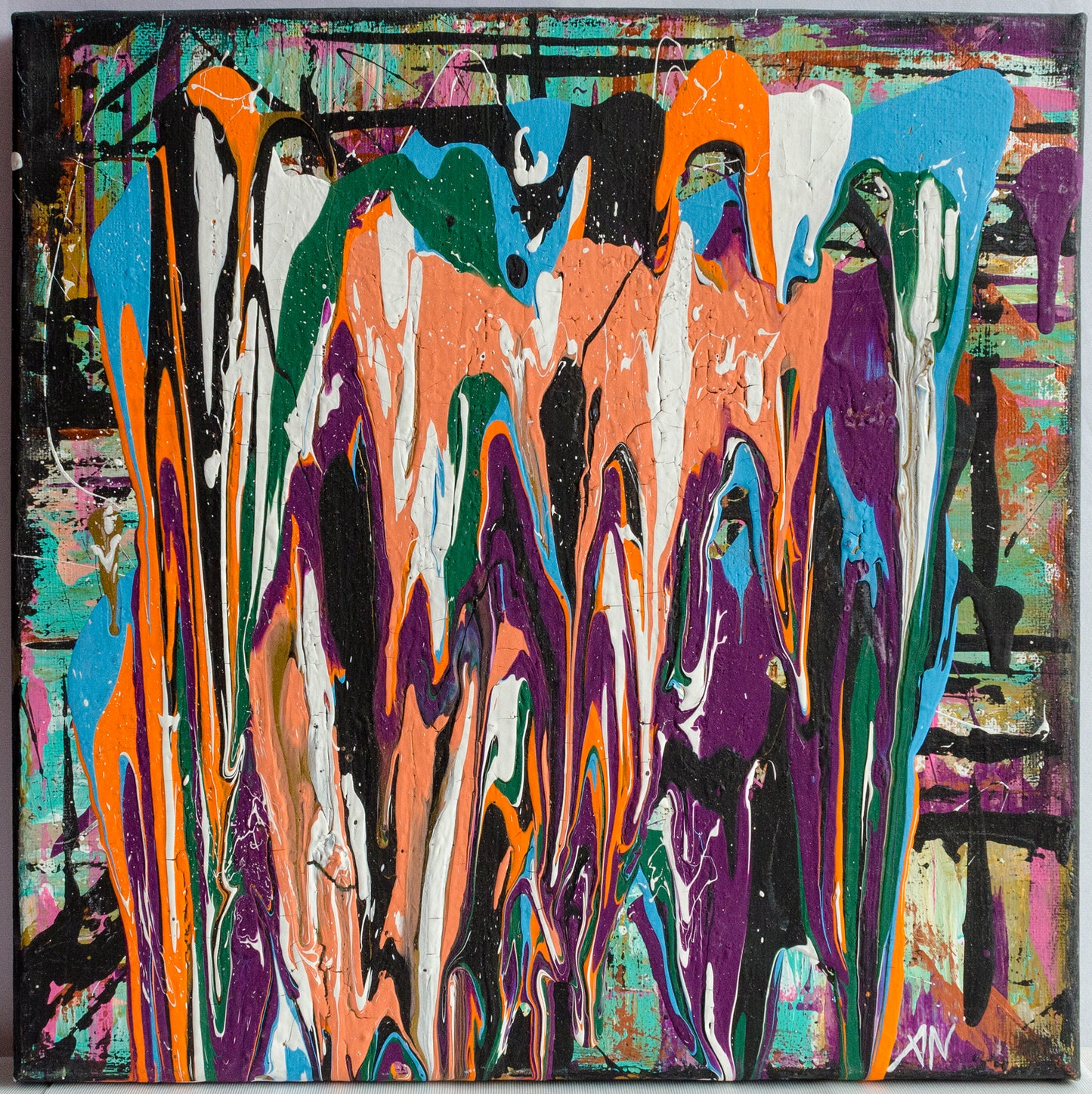 Abstract art, abstract expressionism, drip, painting, contemporary art, fine art, canvas, wall art, wall decor, art collector, colours