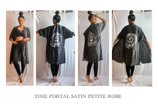 Spirals, visionary art, fashion art, hand made, artsy, black, chic, evening wear, casual, luxury fashion, loungewear