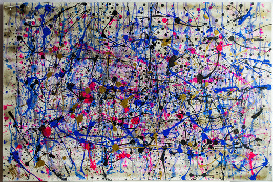 Abstract art, abstract expressionism, portrait, pointillism, painting, tribal, contemporary art, fine art, canvas, wall art, wall decor, art collector, colours