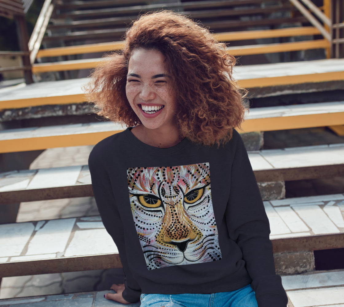Jaguar, tribal, wild cat, mandala, fleece, fall fashion, comfy, casual, fashion art, unisex, winter wear