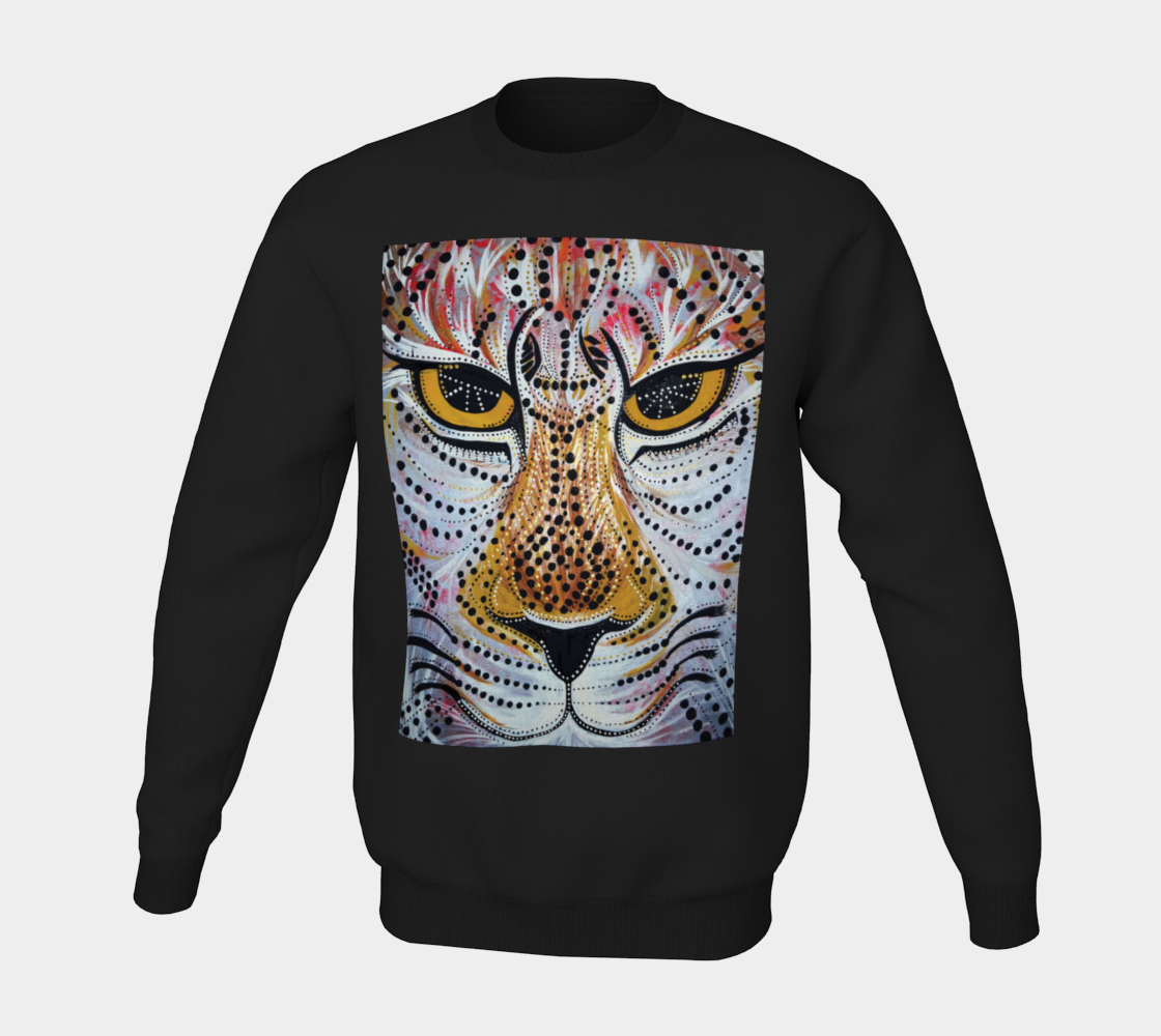 Jaguar, tribal, wild cat, mandala, fleece, fall fashion, comfy, casual, fashion art, unisex, winter wear