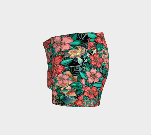 BLACK HIBISCUS SHORTS
