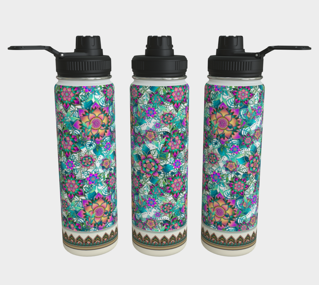 WHITE TROPICAL WATER BOTTLE