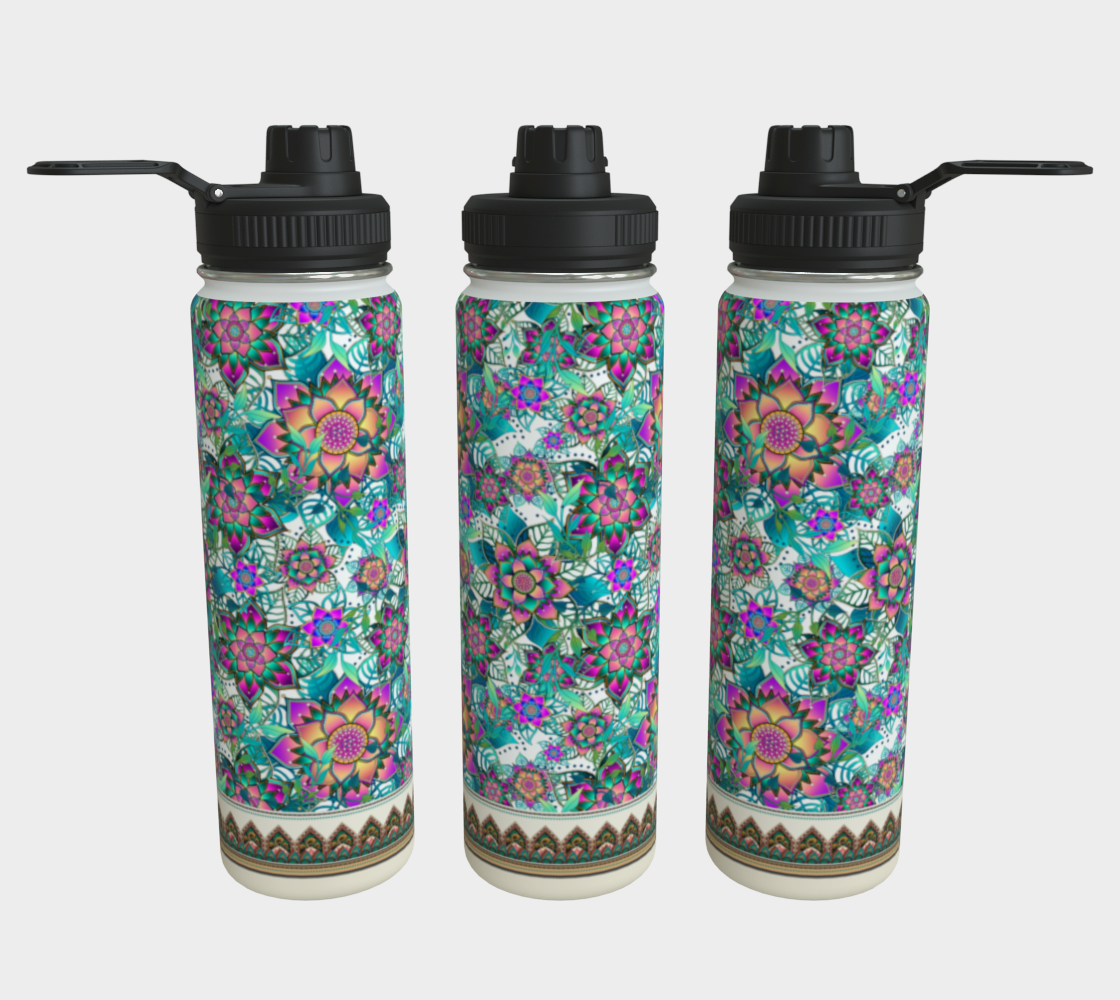 WHITE TROPICAL WATER BOTTLE