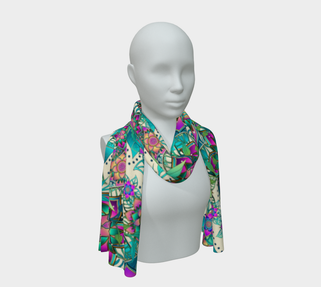 OFF WHITE TROPICAL SCARF
