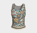 BEIGE TROPICAL SLIM FIT TANK