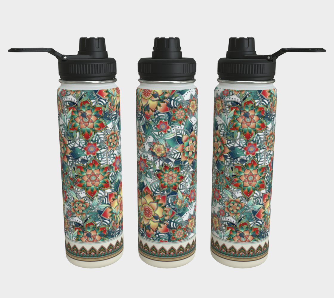 WHITE TROPICAL WATER BOTTLE