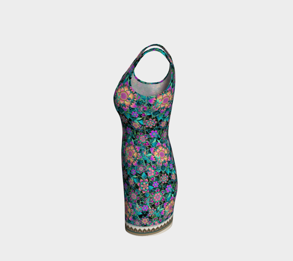 BLACK TROPICAL ORIGINAL BODYCON DRESS