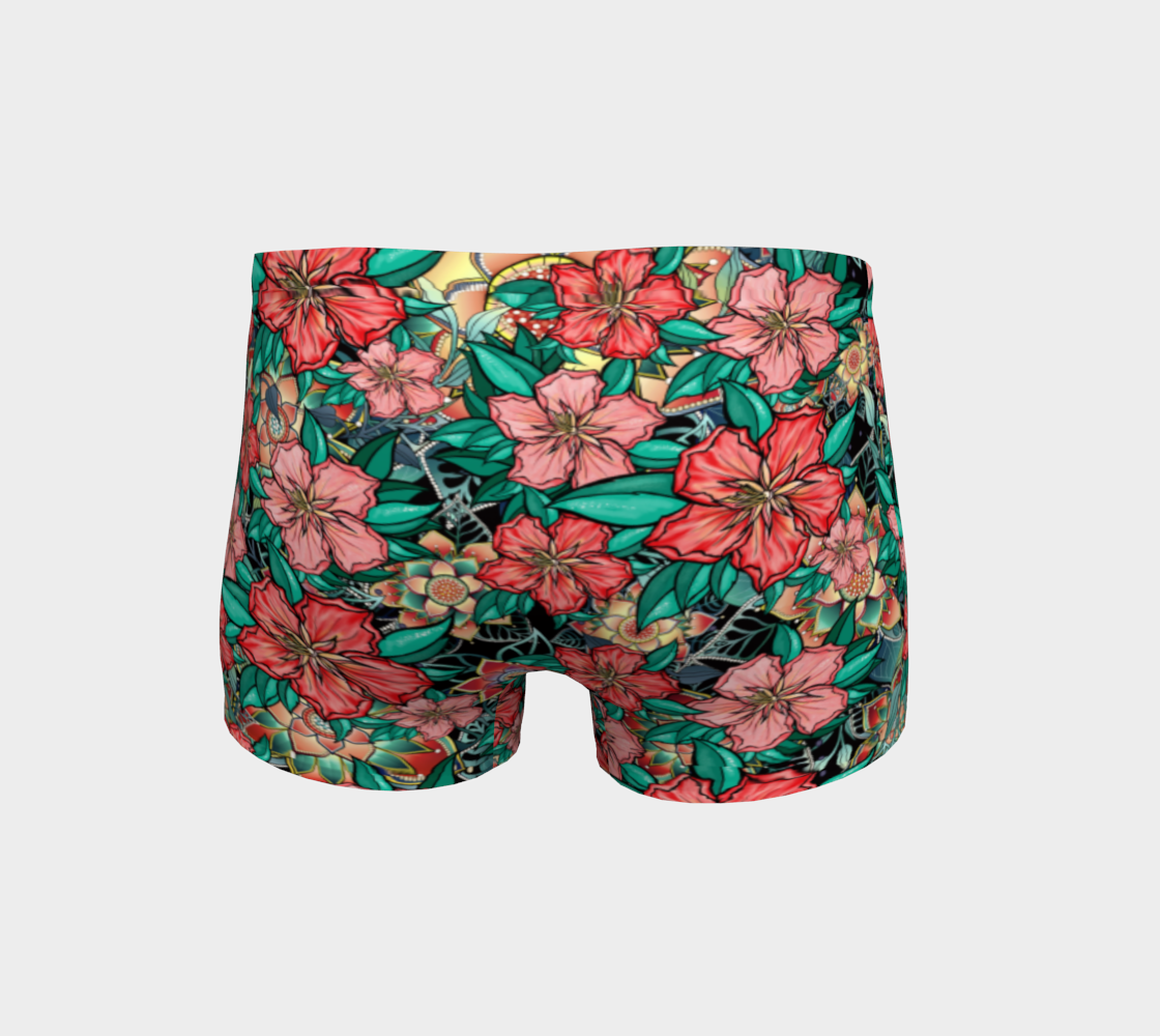 BLACK HIBISCUS SHORTS