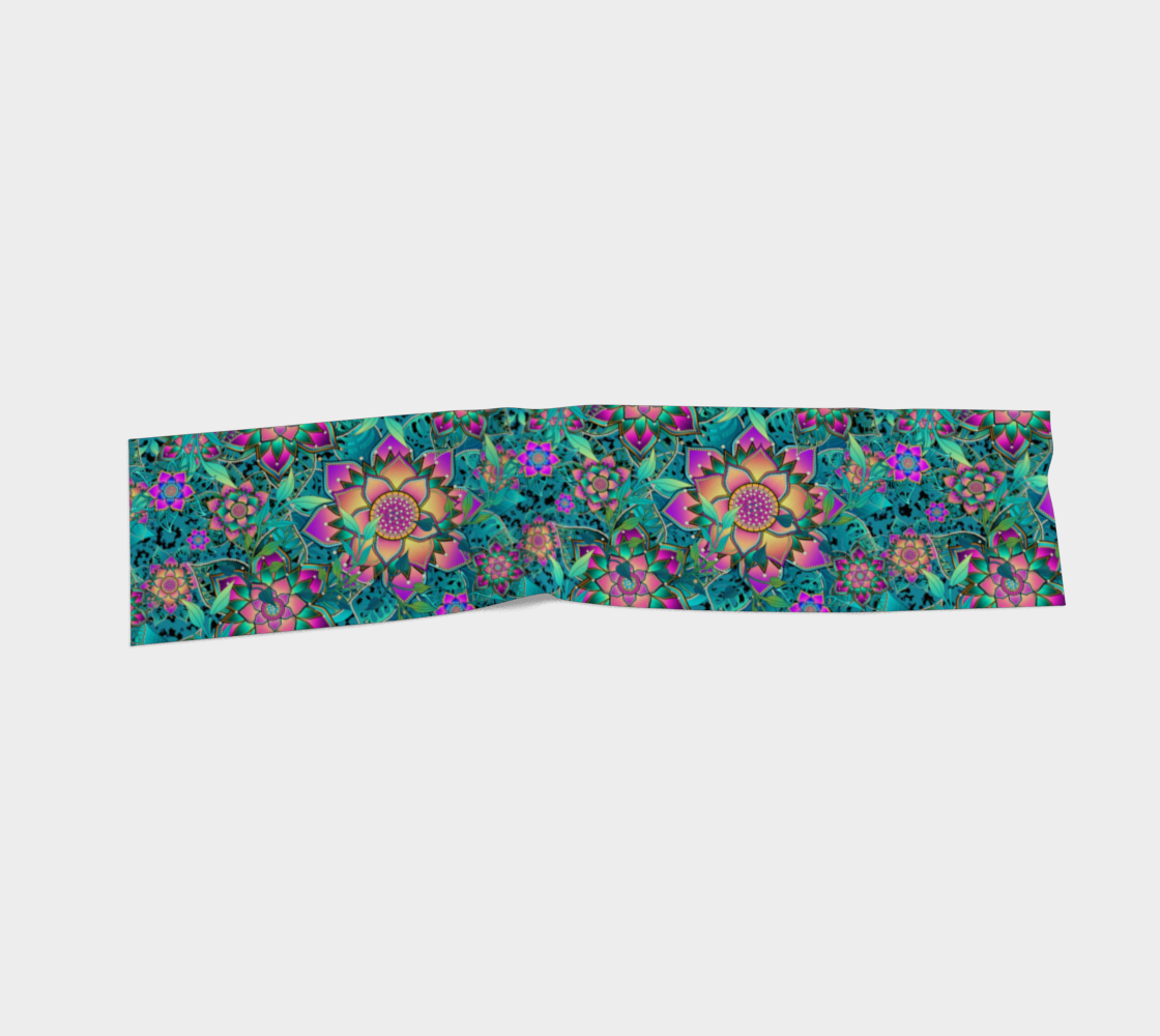 TEAL TROPICAL SCARF