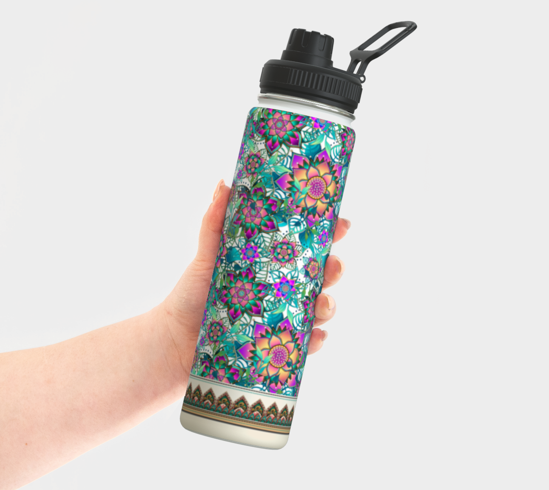 WHITE TROPICAL WATER BOTTLE