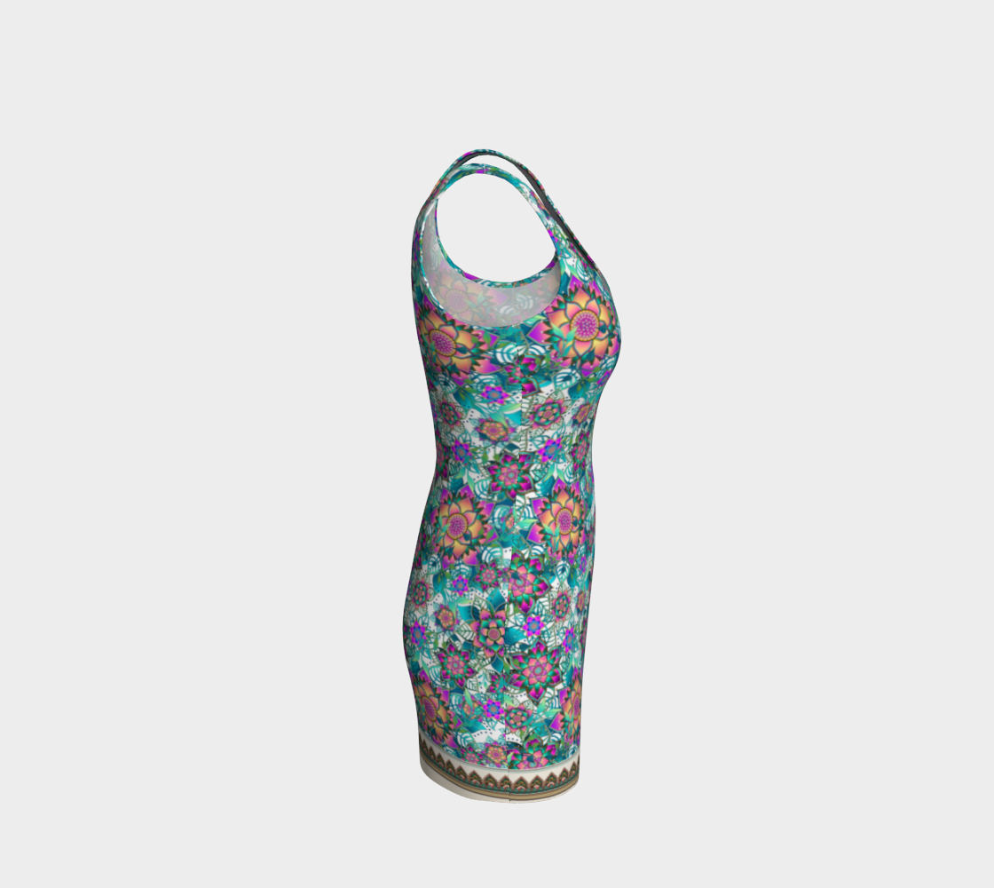 WHITE TROPICAL ORIGINAL BODYCON DRESS