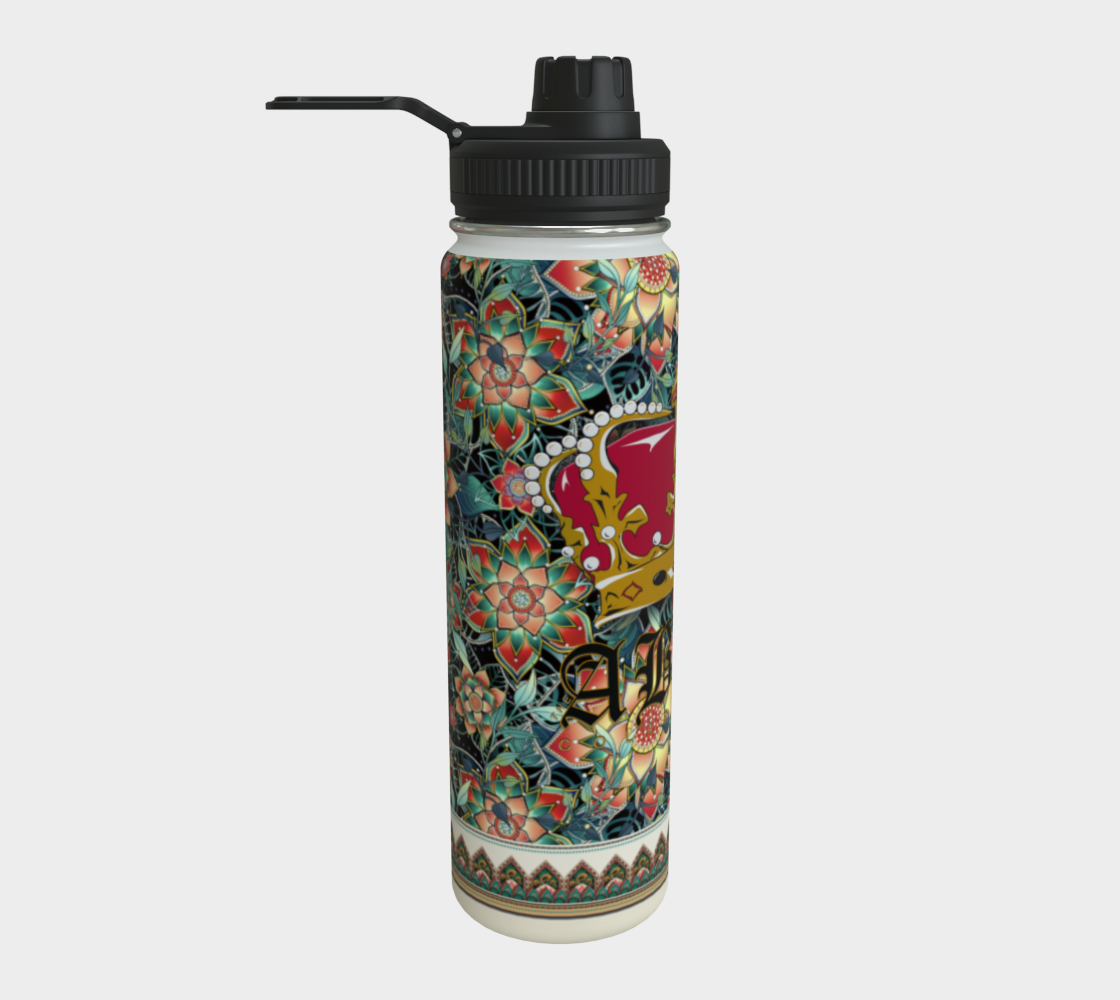 ABOA CROWN BLACK TROPICAL WATER BOTTLE