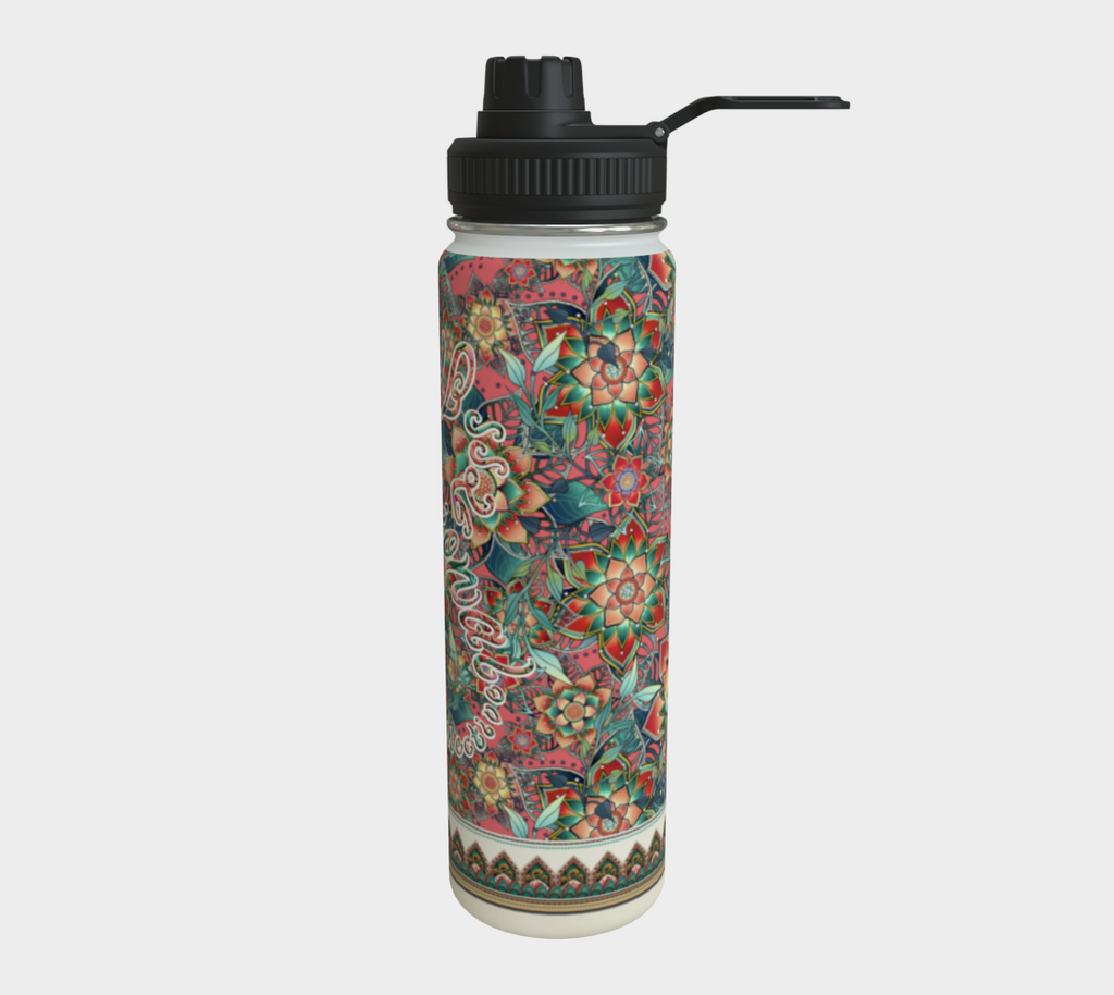 INTENTIONAL PINK TROPICAL WATER BOTTLE