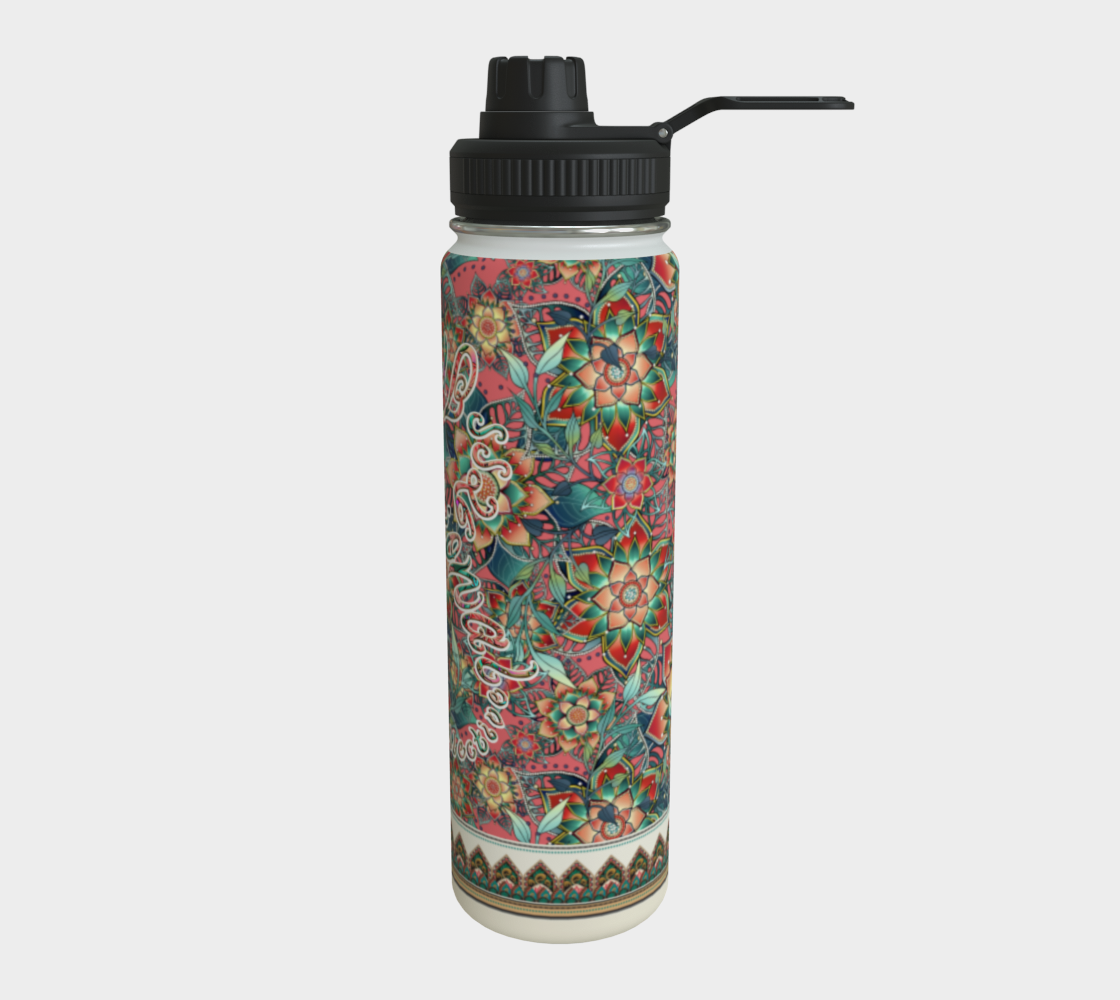 INTENTIONAL PINK TROPICAL WATER BOTTLE