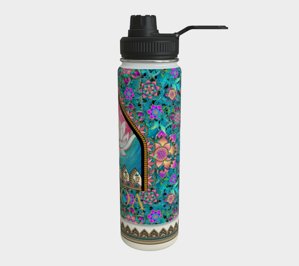 LOTUS TEAL TROPICAL WATER BOTTLE