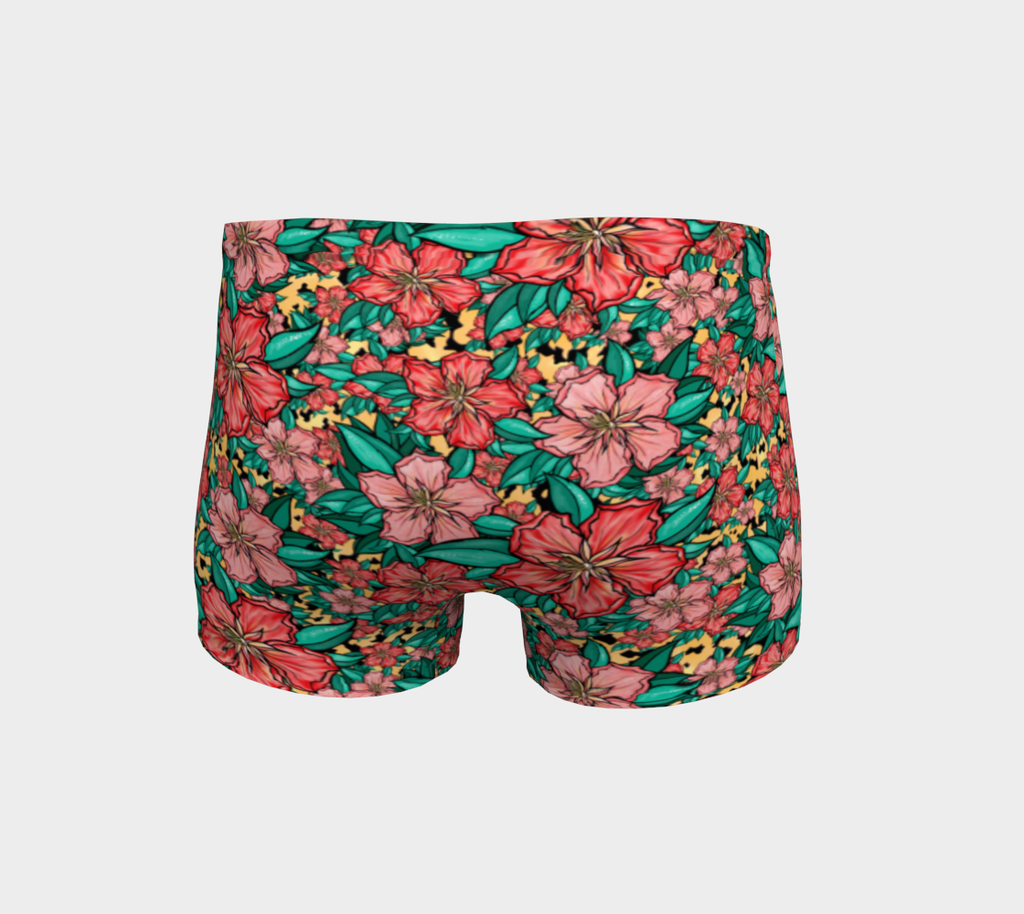 PALE GOLD HIBISCUS SHORTS