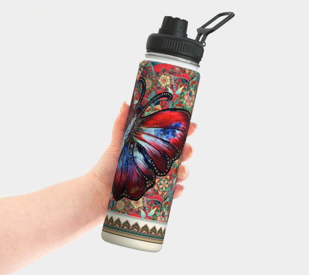 BUTTERFLY FREEDOM TROPICAL WATER BOTTLE