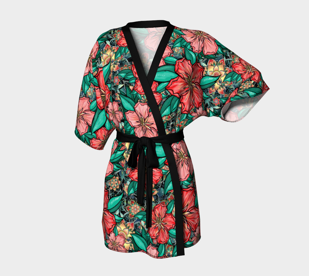 HIBSCUS BLACK KIMONO