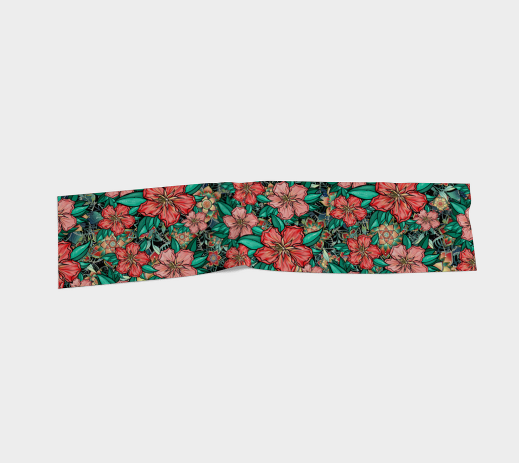 BLACK HIBISCUSL SCARF