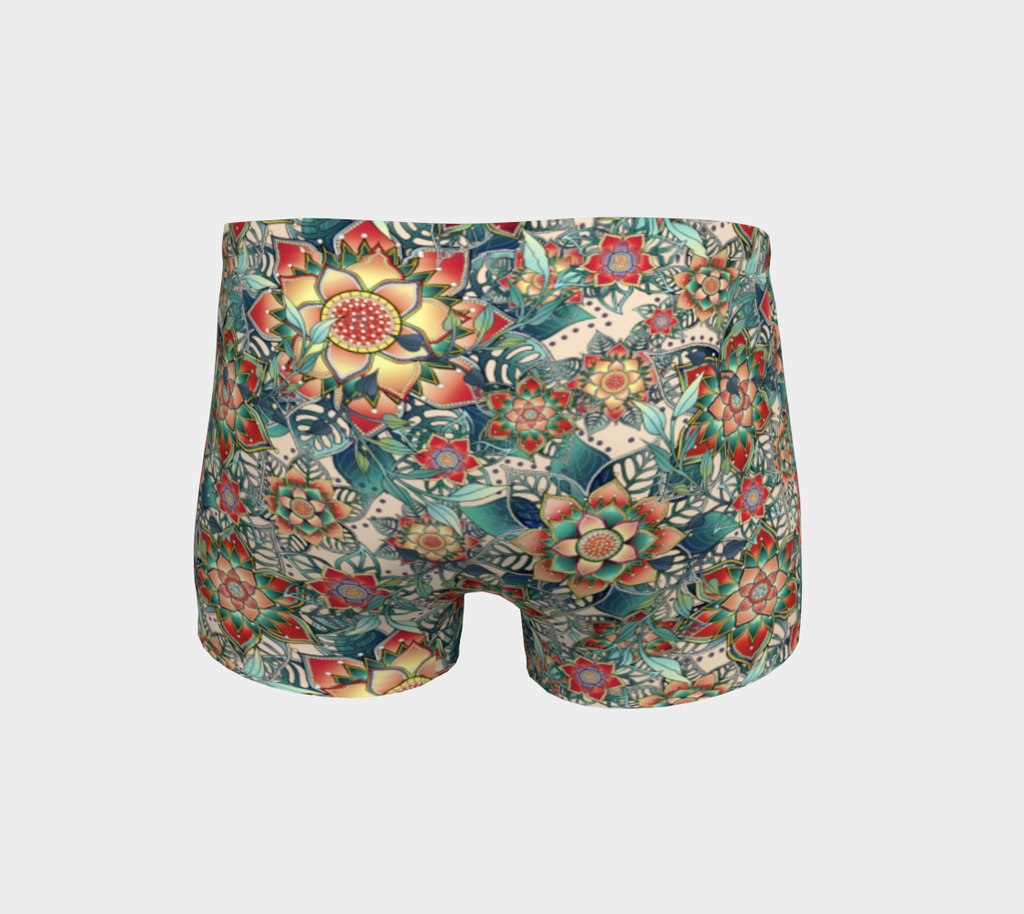 BEIGE TROPICAL SHORTS