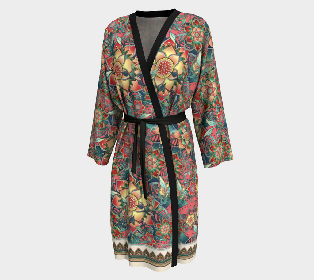PINK TROPICAL PEIGNOIR