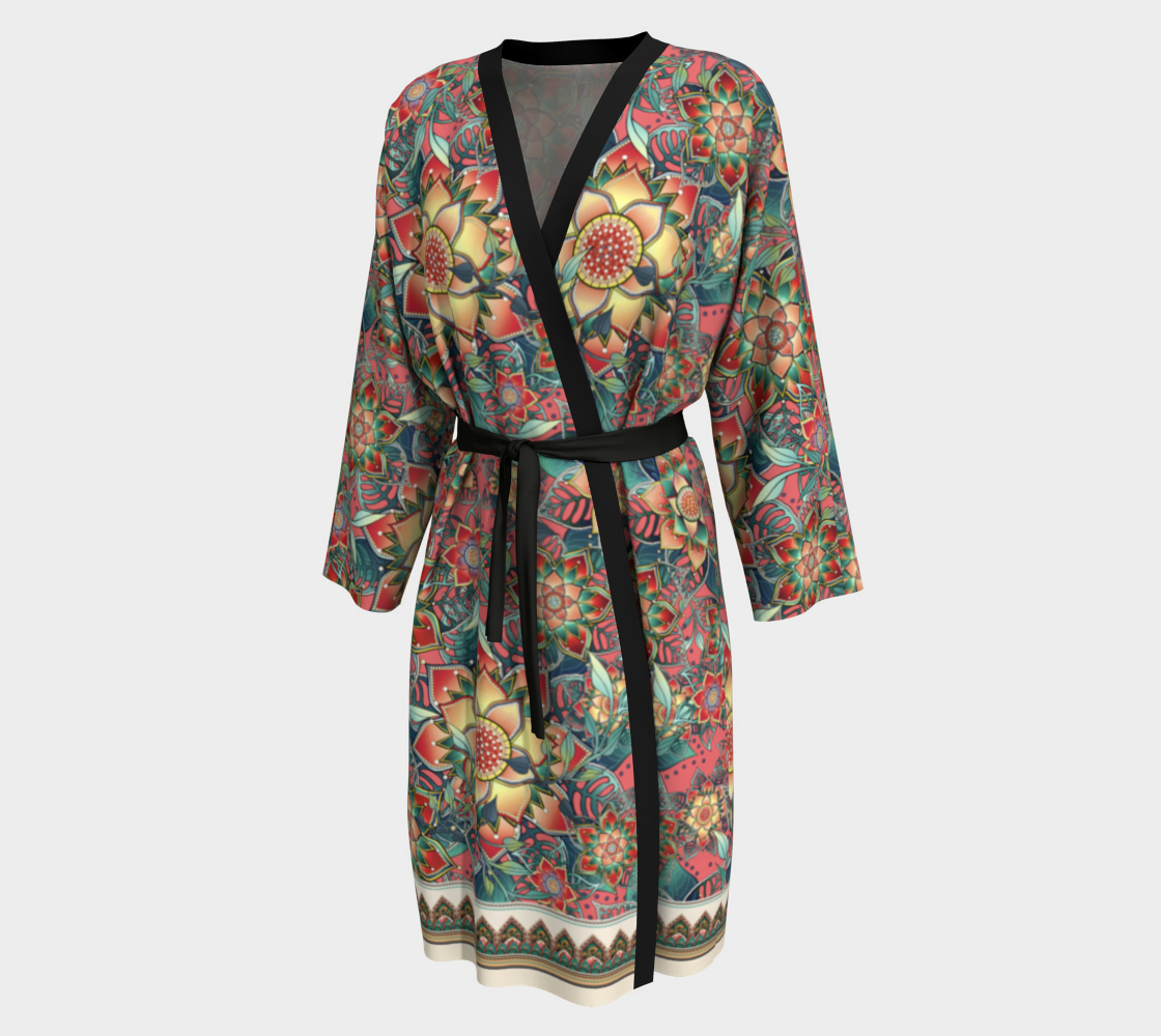PINK TROPICAL PEIGNOIR