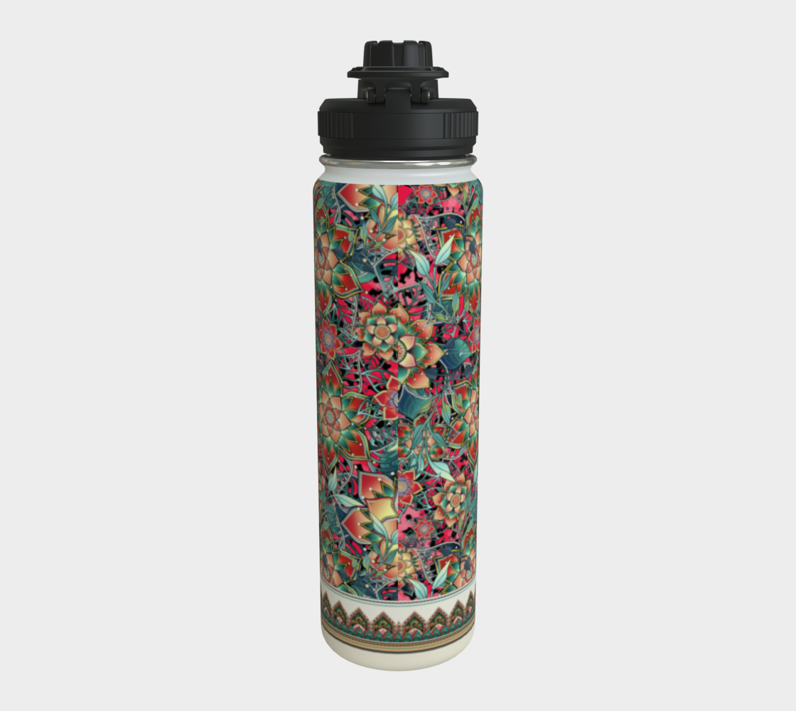 JAGUAR WREATH TROPICAL WATER BOTTLE
