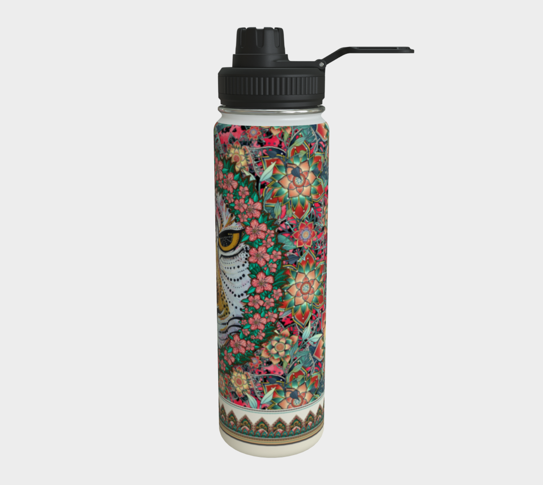 JAGUAR WREATH TROPICAL WATER BOTTLE