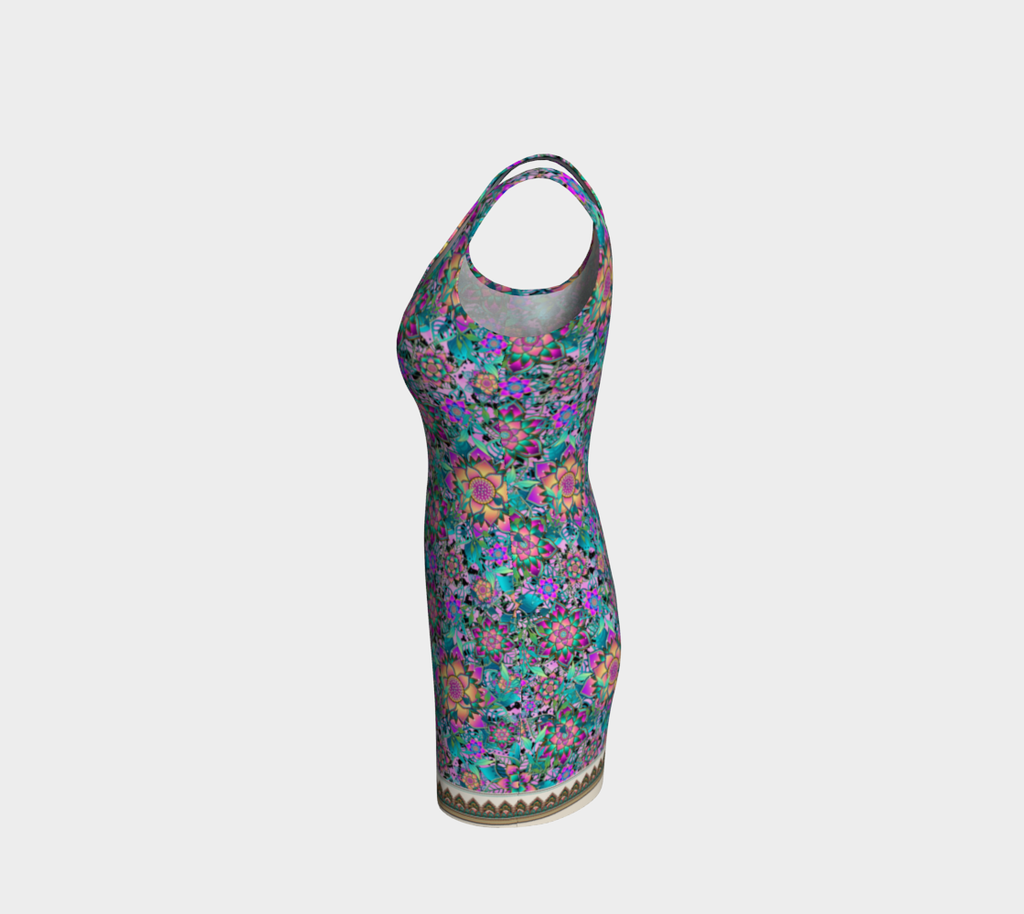 PURPLE TROPICAL ORIGINAL BODYCON DRESS