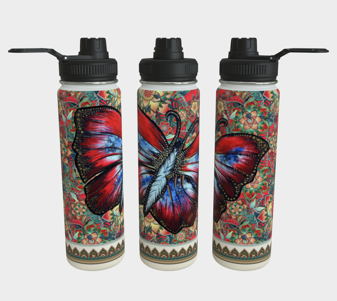 BUTTERFLY FREEDOM TROPICAL WATER BOTTLE