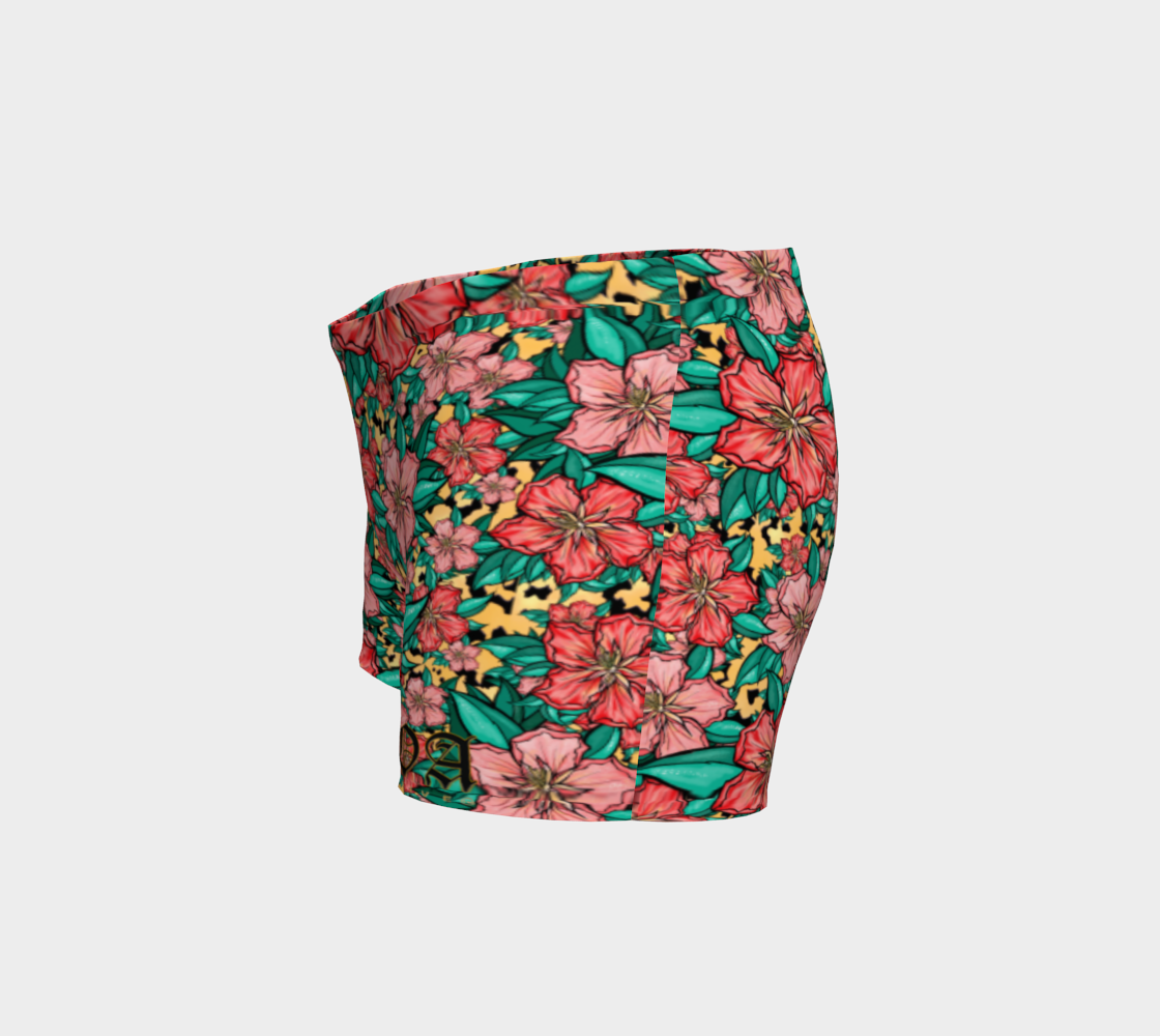 PALE GOLD HIBISCUS SHORTS