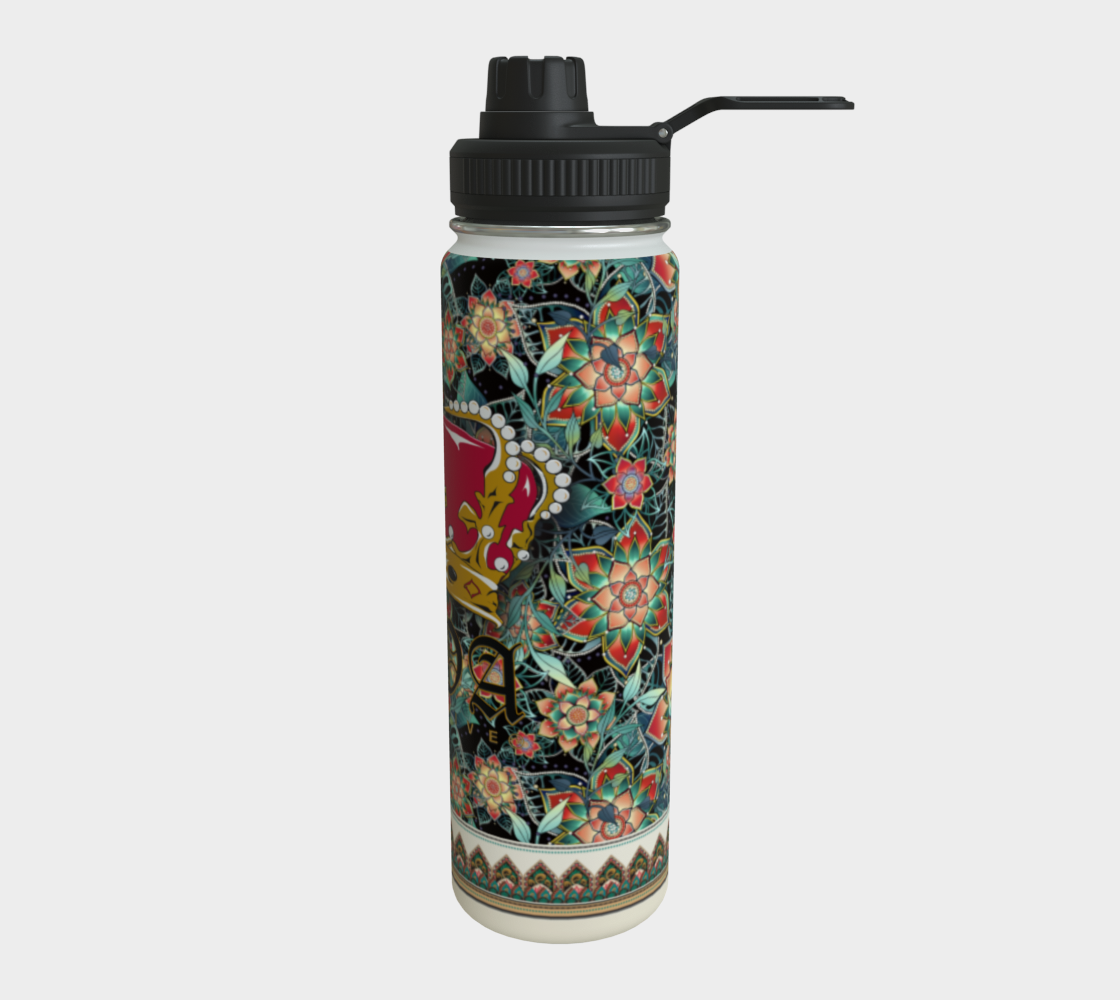 ABOA CROWN BLACK TROPICAL WATER BOTTLE