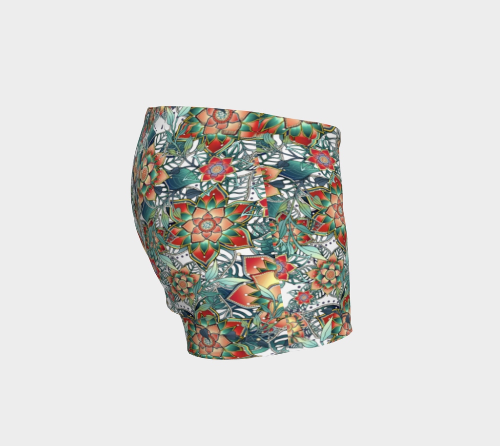 WHITE TROPICAL SHORTS