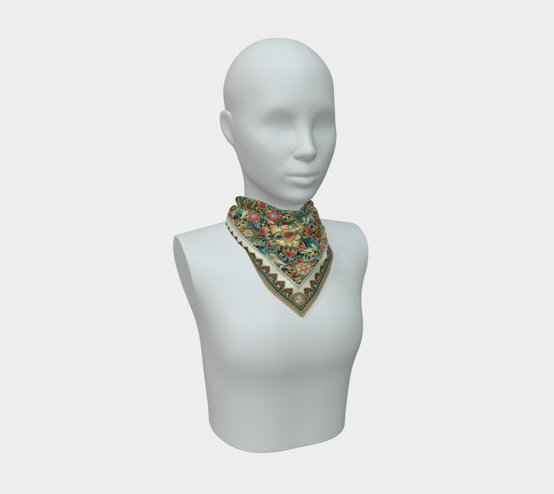 PALE GOLD TROPICAL SCARF