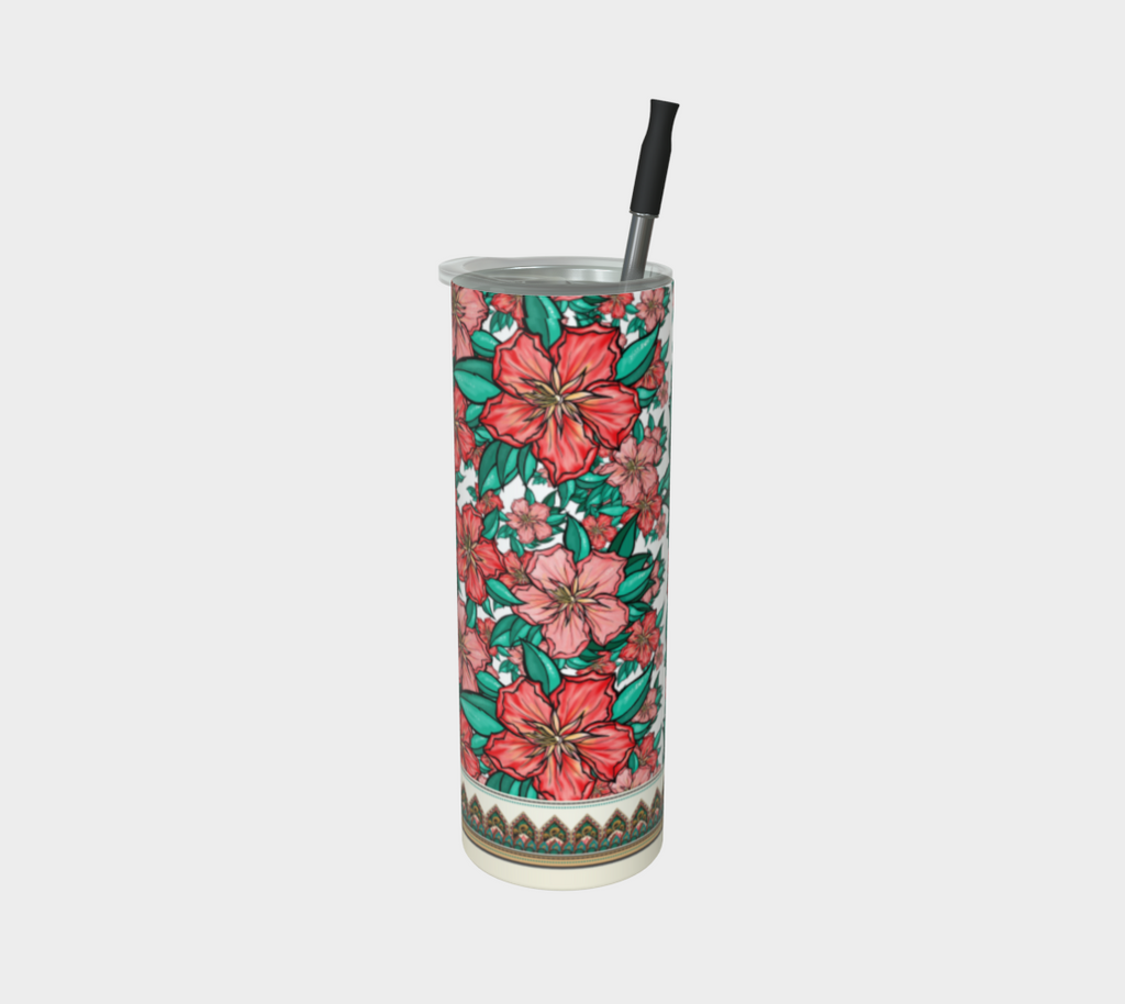 HIBISCUS WHITE TUMBLER